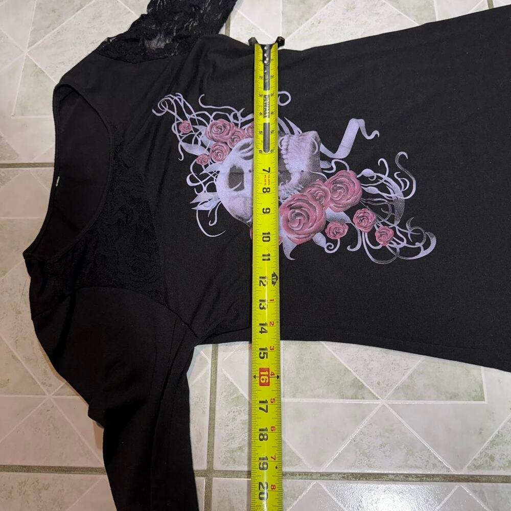 Black lace long sleeve top‎ - Picture 5 of 5